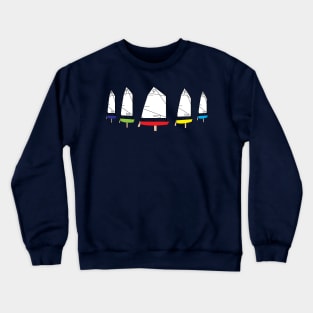 Optimist Sailboats Racing Crewneck Sweatshirt